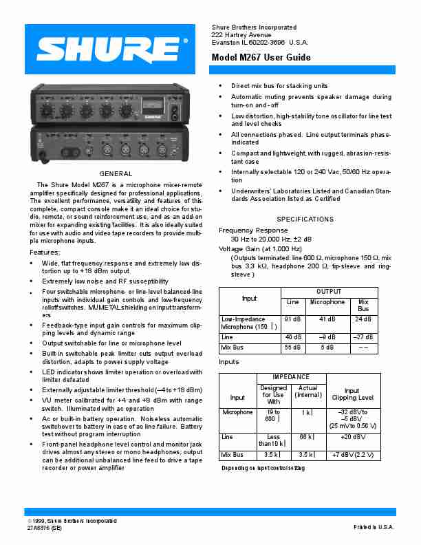 Shure Microphone M267-page_pdf